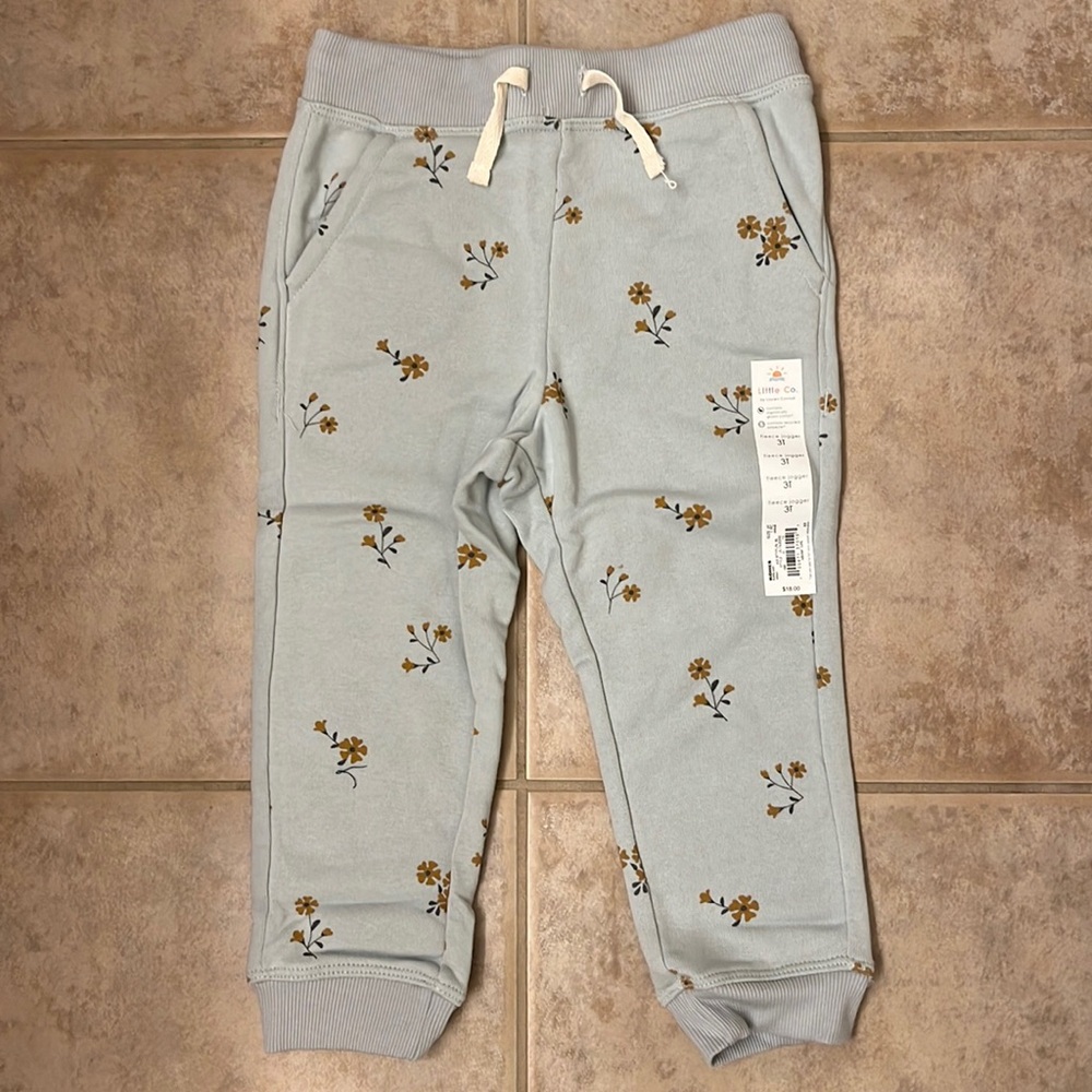 Girl’s Little Co. by Lauren Conrad Light Blue Flower Print Sweatpants
